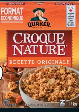 IGA QUAKER CROQUE NATURE CEREAL offer