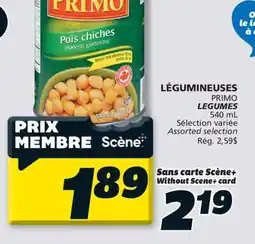 IGA PRIMO LEGUMES offer