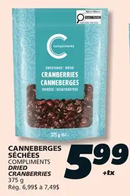 IGA COMPLIMENTS DRIED CRANBERRIES offer