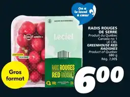 IGA LE CIEL GREENHOUSE RED RADISHES offer