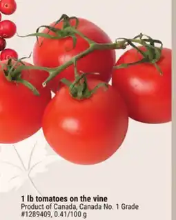 Giant Tiger 1 lb tomatoes on the vine offer
