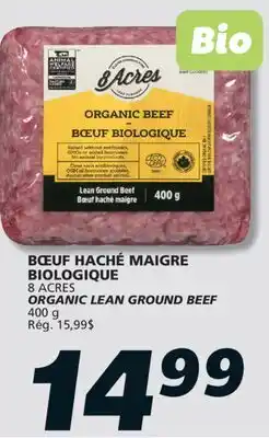 IGA 8 ACRES ORGANIC LEAN GROUND BEEF offer