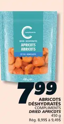 IGA COMPLIMENTS DRIED APRICOTS offer