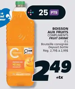 IGA COMPLIMENTS FRUIT DRINK offer