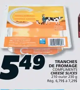 IGA COMPLIMENTS CHEESE SLICES offer