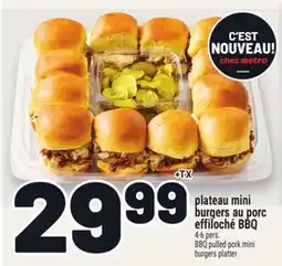 Metro PLATEAU MINI BURGERS AU PORC EFFILOCHÉ BBQ | BBQ PULLED PORK MINI BURGERS PLATTER offer