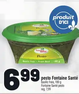 Metro PESTO FONTAINE SANTÉ | FONTAINE SANTÉ PESTO offer