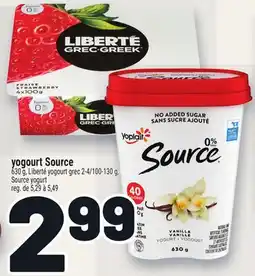 Metro YOGOURT SOURCE | SOURCE YOGURT offer