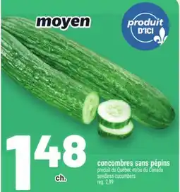 Metro CONCOMBRES SANS PÉPINS | SEEDLESS CUCUMBERS offer