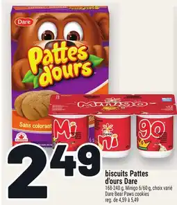 Metro BISCUITS PATTES D'OURS DARE | DARE BEAR PAWS COOKIES offer