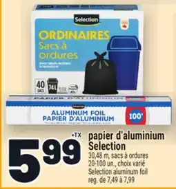 Metro PAPIER D'ALUMINIUM SELECTION | SELECTION ALUMINUM FOIL offer