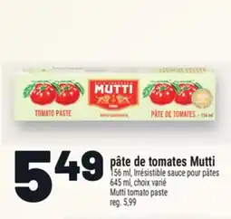 Metro MUTTI TOMATO PASTE offer