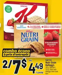 Metro BARRES NUTRIGRAIN KELLOGG'S | KELLOGG'S NUTRIGRAIN offer