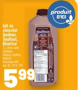 Metro LAIT AU CHOCOLAT QUÉBEC, SEALTEST, BÉATRICE offer