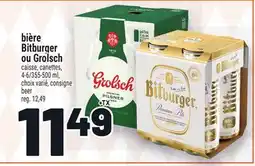 Metro BIÈRE BITBURGER OU GROLSCH offer