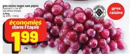 Metro LARGE SEEDLESS RED GRAPES | GROS RAISINS ROUGES SANS PÉPINS offer