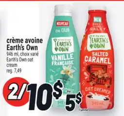 Metro CRÈME AVOINE EARTH'S OWN | EARTH'S OWN OAT CREAM offer
