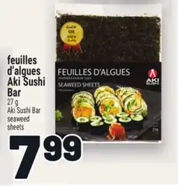 Metro FEUILLES D'ALGUES AKI SUSHI BAR | AKI SUSHI BAR SEAWEED SHEETS offer