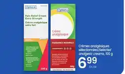 Uniprix Crèmes analgésiques sélectionnées/Selected analgesic creams offer