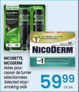 Uniprix NICORETTE, NICODERM Aides pour cesser de fumer sélectionnées/Selected stop- smoking aids offer