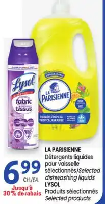 Uniprix LA PARISIENNE Détergents liquides pour vaisselle sélectionnés/Selected dishwashing liquids offer