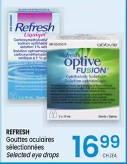 Uniprix REFRESH Gouttes oculaires sélectionnées/Selected eye drops offer