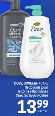 Uniprix DOVE, DOVE MEN+CARE Nettoyants pour le corps sélectionnés/ Selected body washes offer