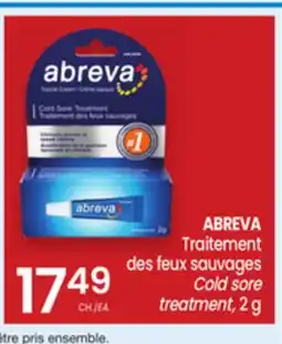 Uniprix ABREVA Traitement des feux sauvages/Cold sore treatment offer