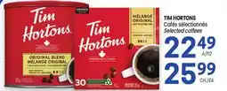 Uniprix TIM HORTONS Cafés sélectionnés/Selected coffees offer