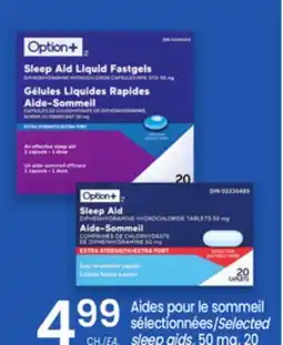 Uniprix OPTION+ Aides pour le sommeil sélectionnées/Selected sleep aids offer