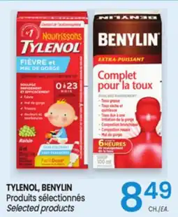Uniprix TYLENOL, BENYLIN Produits sélectionnés / Selected products offer