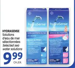 Uniprix HYDRASENSE Solutions d'eau de mer sélectionnées/Selected sea water solutions offer