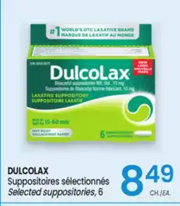 Uniprix DULCOLAX Suppositoires sélectionnés/ Selected suppositories offer