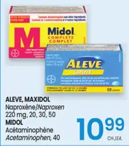 Uniprix ALEVE, MAXIDOL Naproxène/Naproxen, MIDOL Acétaminophène/ Acetaminophen offer