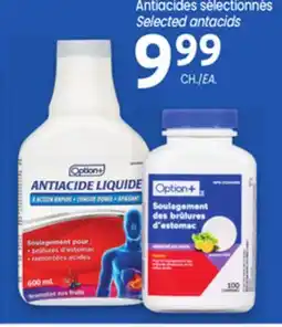 Uniprix Option* Antiacides sélectionnés /Selected antacids offer