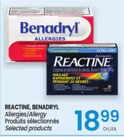 Uniprix REACTINE, BENADRYL Allergies/Allergy offer