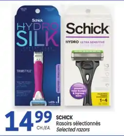 Uniprix SCHICK Rasoirs sélectionnés/Selected razors offer