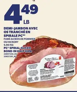 Provigo DEMI-JAMBON AVEC OS TRANCHÉ EN SPIRALE PC | PC SPIRAL-SLICED BONE-IN HALF HAM offer