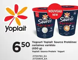 Provigo YOGOURT YOPLAIT SOURCE PROTÉINES | YOPLAIT SOURCE PROTEIN YOGURT, (650 G) offer