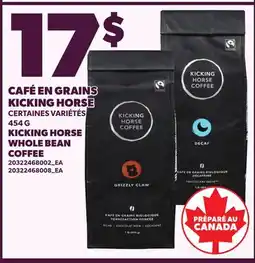 Provigo CAFÉ EN GRAINS KICKING HORSE, 454 G | KICKING HORSE WHOLE BEAN COFFEE offer