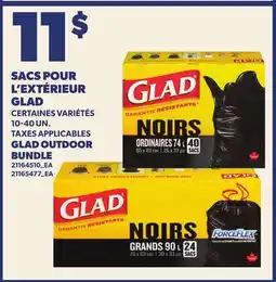 Provigo SACS POUR L'EXTÉRIEUR GLAD, 10-40 UN. | GLAD OUTDOOR BUNDLE offer