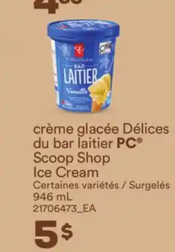 Provigo CRÈME GLACÉE DÉLICES DU BAR LAITIER PC | SCOOP SHOP ICE CREAM offer