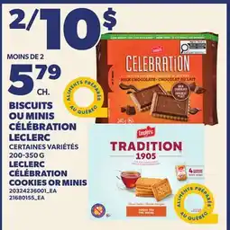 Provigo BISCUITS OU MINIS CÉLÉBRATION LECLERC | LECLERC CÉLÉBRATION COOKIES OR MINIS offer