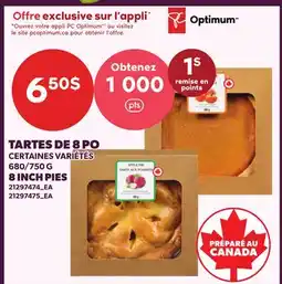 Provigo TARTES DE 8 PO, 680/750 G | 8 INCH PIES offer