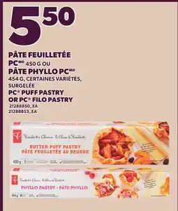 Provigo PÂTE FEUILLETÉE PC, 450 G OU PÂTE PHYLLO PC, 454 G | PC PUFF PASTRY OR PC FILO PASTRY offer