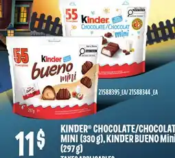 Provigo KINDER CHOCOLATE/CHOCOLAT MINI, (330 G), KINDER BUENO MINI, (297 G) offer