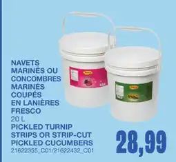 Wholesale Club NAVETS MARINÉS OU CONCOMBRES MARINÉS COUPÉS EN LANIÈRES offer
