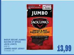 Wholesale Club BŒUF SÉCHÉ JUMBO SUCRÉ ET ÉPICÉ offer
