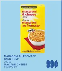 Wholesale Club MACARONI AU FROMAGE offer