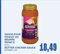 Wholesale Club SAUCE POUR POULET AU BEURRE offer
